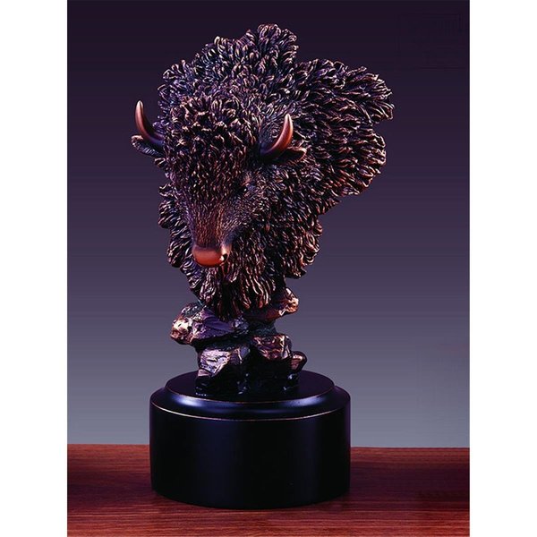 Marian Imports Marian Imports 55116 Buffalo Hear Sculpture - 4 x 7.5 in. 55116